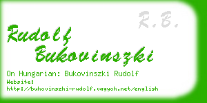 rudolf bukovinszki business card